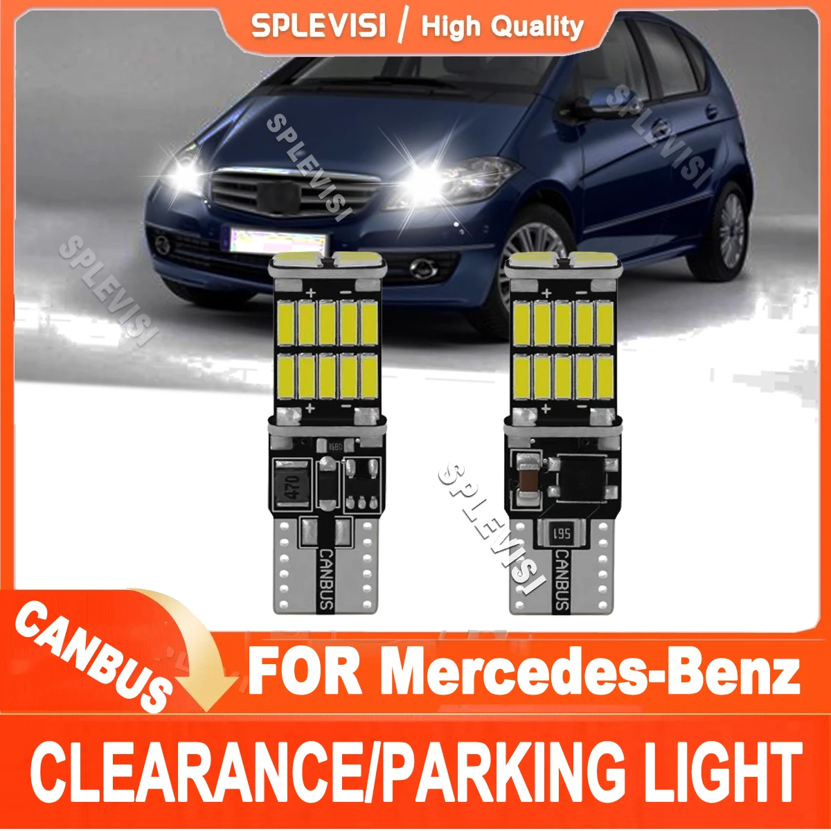 

2x LED Clearance Lamp Light Bulb W5W T10 Canbus For Mercedes-Benz A-Class W168 W1639 B-class W242 W245 W246 C-Class W202 W203