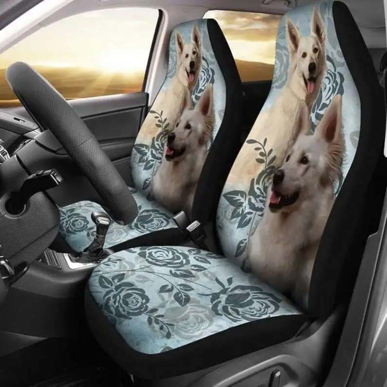 

Berger Blanc Suisse Dog, Car Seat Covers, Car Accessories, Gift for Her, Custom Seat Covers, Custom Made Cover, Car Decor, Auto