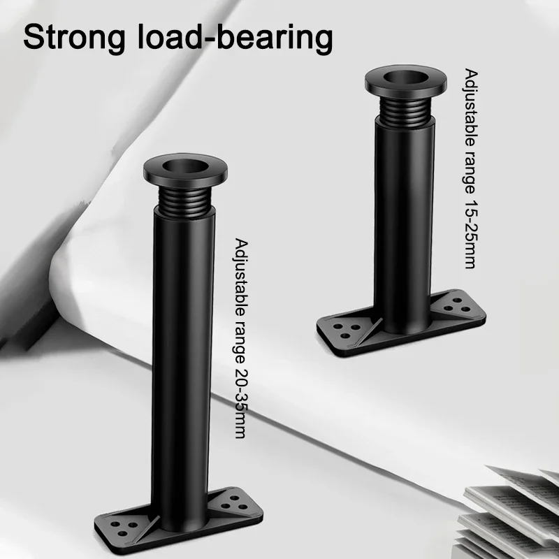 Description Picture 3 of itemBlack Telescopic Adjustable Sofa Table Legs Furniture Heightening Bracket TV Cabinet Bed Support Bottom Load Bearing Bracket