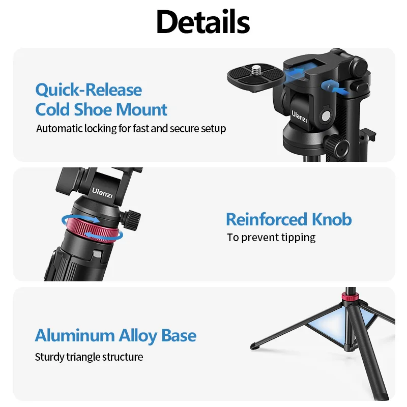 Ulanzi MT-78 Quick Release Tripod with Remote Phone Holder - Main Image