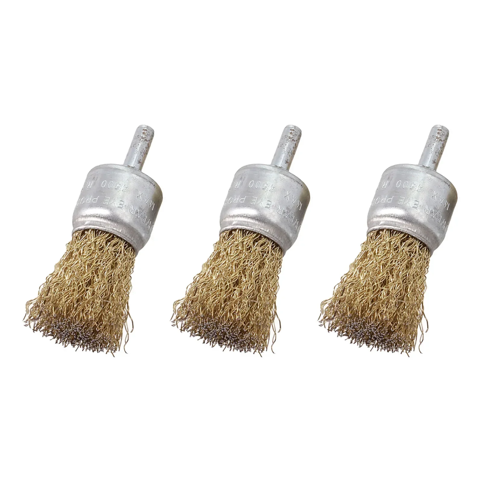 Useful Hot Sale New Practical Brass Wire Brush End Wire Brushes For Drill Rust Removal Tool 25mm 3pcs 6mm Shank