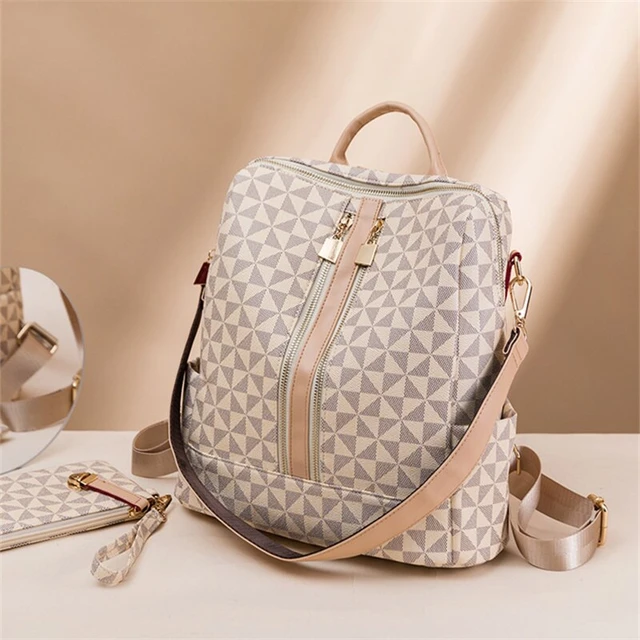 Fashion Designer Women's Backpack Vintage Print Leather Backpack Casual  Anti theft Ladies Travel Backpack Girls School Backpack - AliExpress