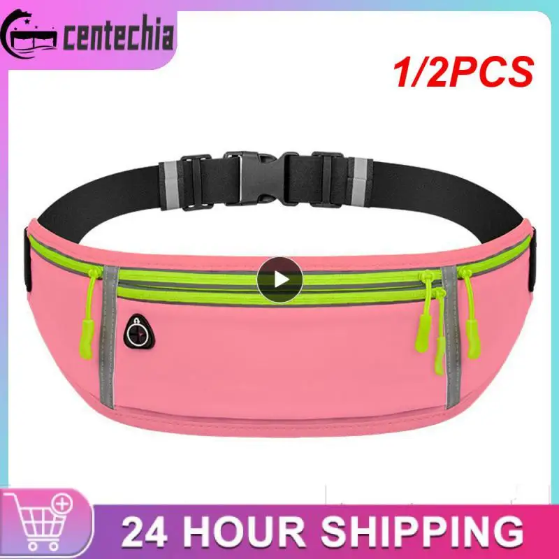 

1/2PCS Sports Waist Pack Women Men Running Belt Waist Bag Waterproof Fanny Pack Wallet Men Pouch Belt Portable Phone Holder Gym