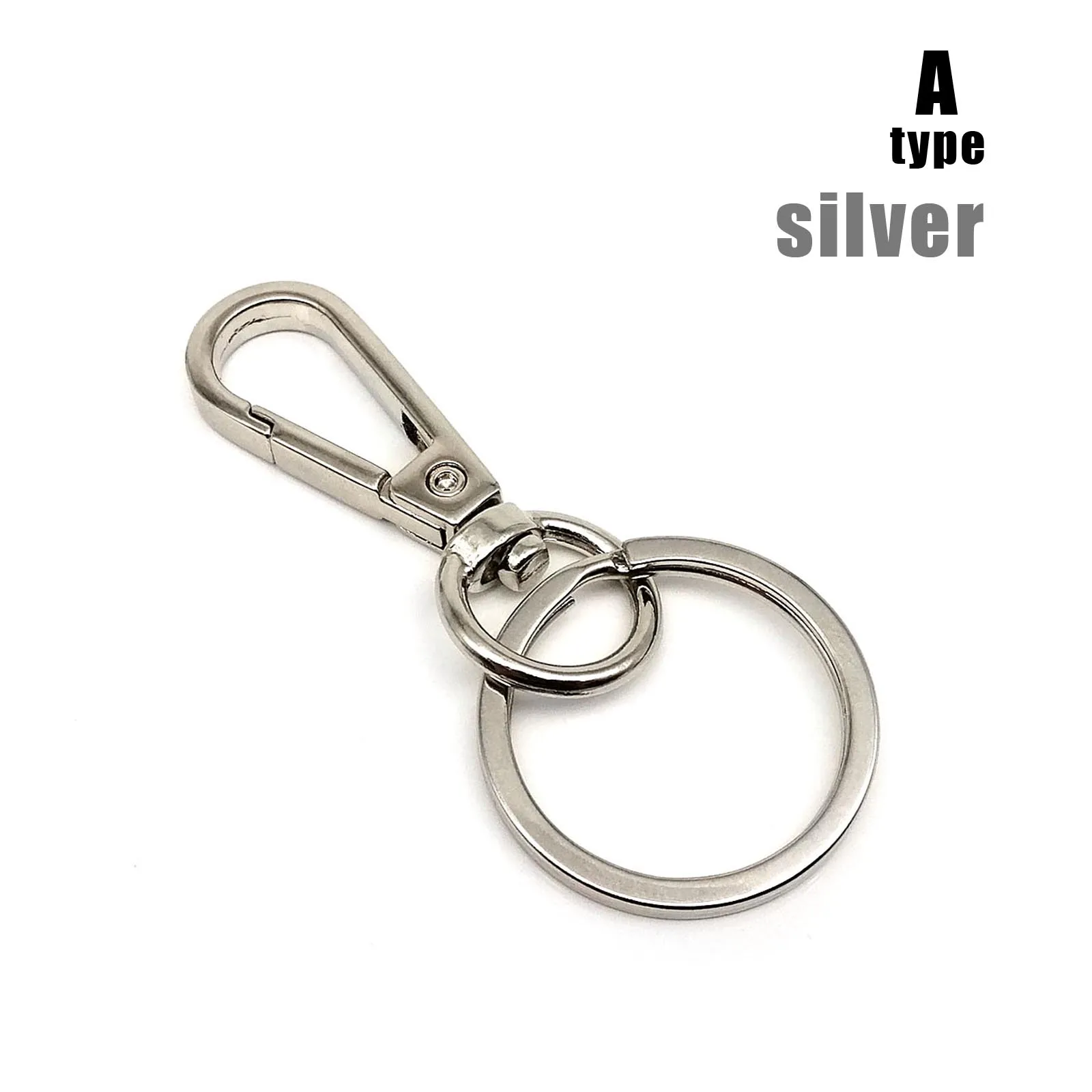 Hohe Quanlity Metall Swivel Keychain Auto Schlüssel Ring Schlüsselring  Verschluss Clip Trigger Schnalle Snap Haken mit Split Ring 7 farbe -  AliExpress