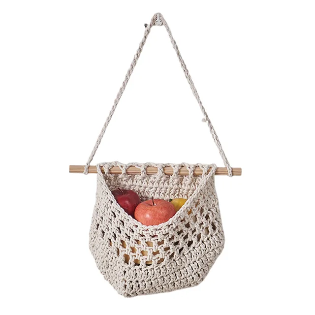 Függő Gyümölcskosár A Szekrény Alatt Kosár Szövött Háló Ajtó Mögött Gyümölcs Zöldségkonyhák Szervezőjének Tárolóhelye - Image 3