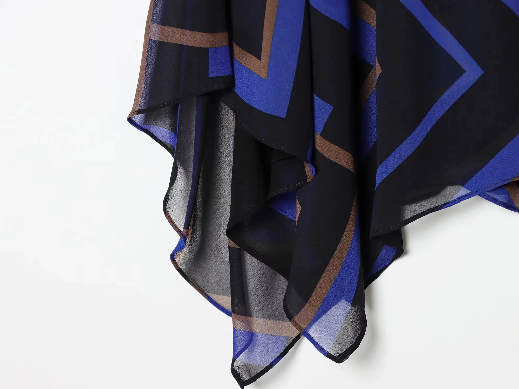 KONDALA Lässiger Chic Damenrock mit Print und Reißverschluss, asymmetrischer langer lockerer Rock, Mode 2026 Frühling Sommer Urlaub Damenrock – Detail 10