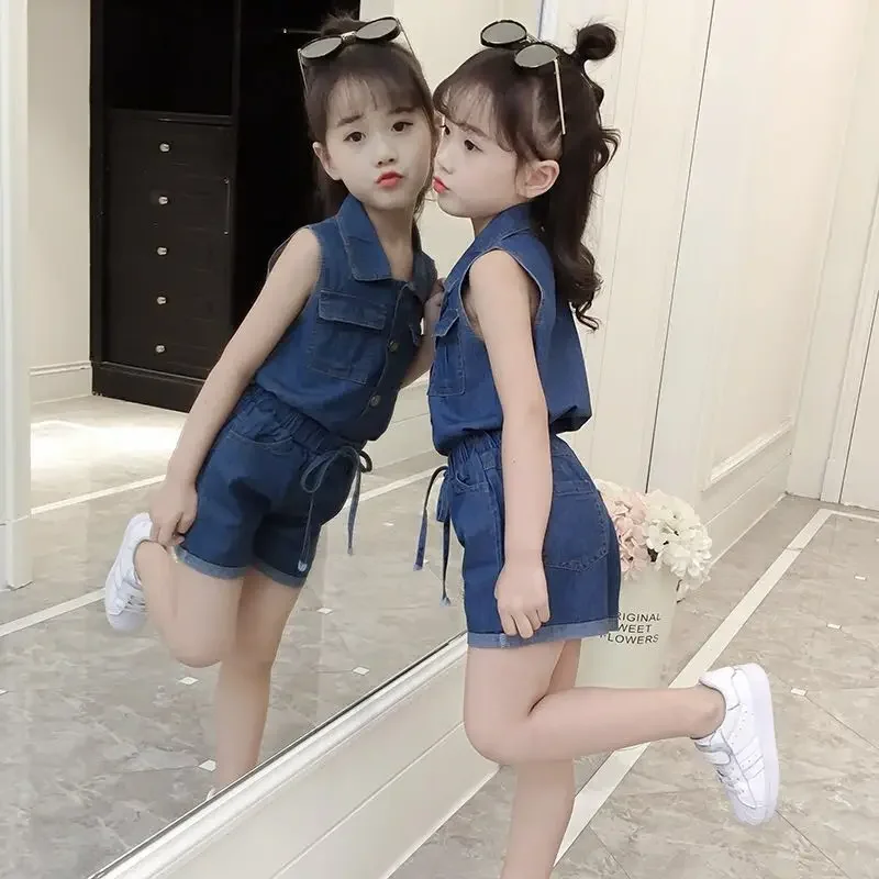 Girls Clothing Sets summer Toddler Girls Clothes Outfit Kids Tracksuit For Girl demin Suit Children Clothing 8 10 12 Year kids clothing set girls clothing set
