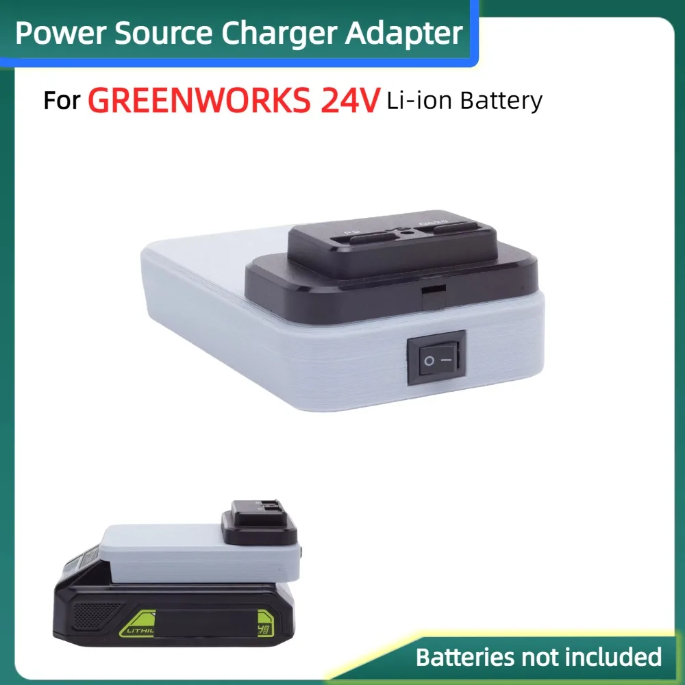 

Portable USB Power Source Charger Adapter For GREENWORKS 24V Li-ion Battery Belt USB and Type-C Output Fast Charging(No Battery)