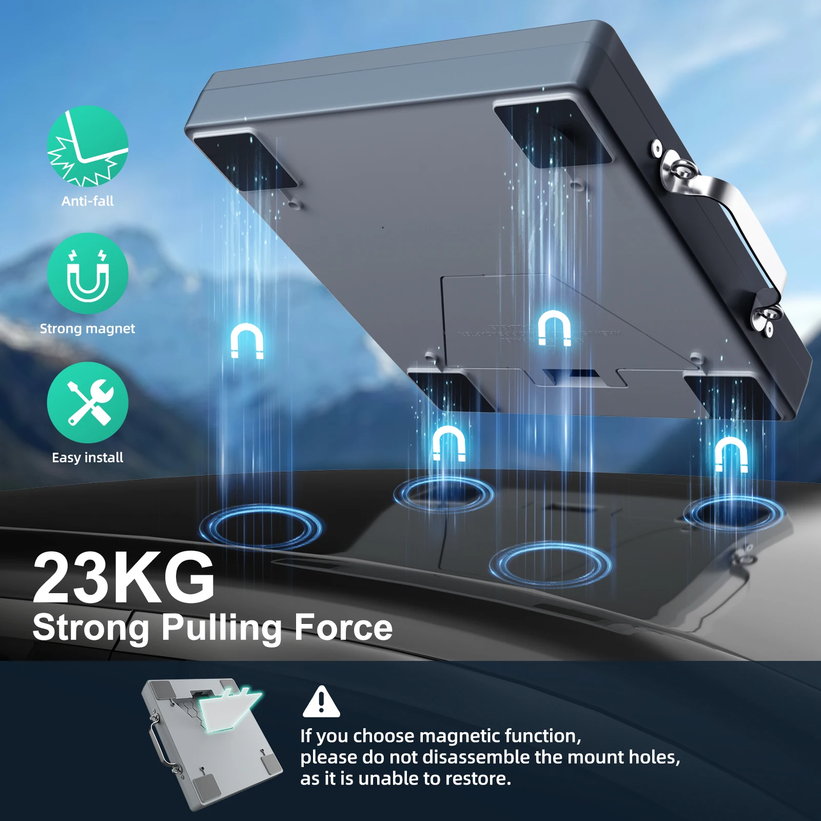 스타링크 미니용 올인원 휴대용 풀 프로텍션 케이스, 차량 대시보드 및 선루프용 안정적인 흡착판, 아웃도어 액세서리