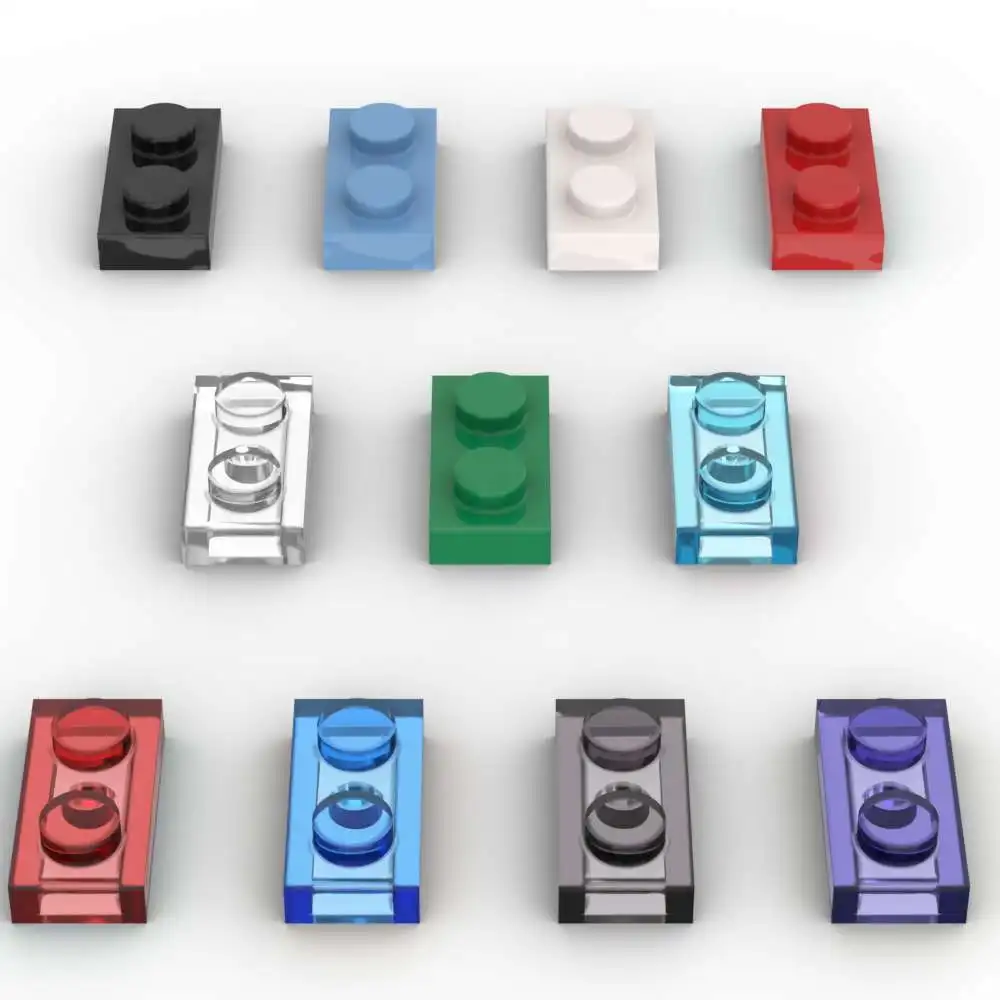 MOC 10PCS 플레이트 1x2 3023 빌딩 블록 키트 하이테크 보드 라이트 보..