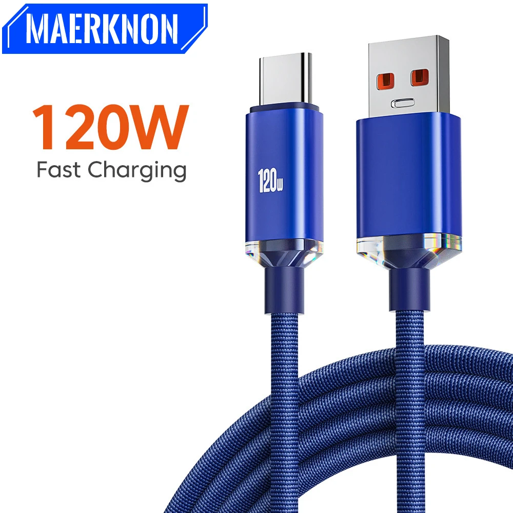 

120W USB C Cable Type C Fast Charging Wire For HuaweiP40 Xiaomi Samsung Redmi 6A Phone Charger Type C Wire Cable USB C Data Cord