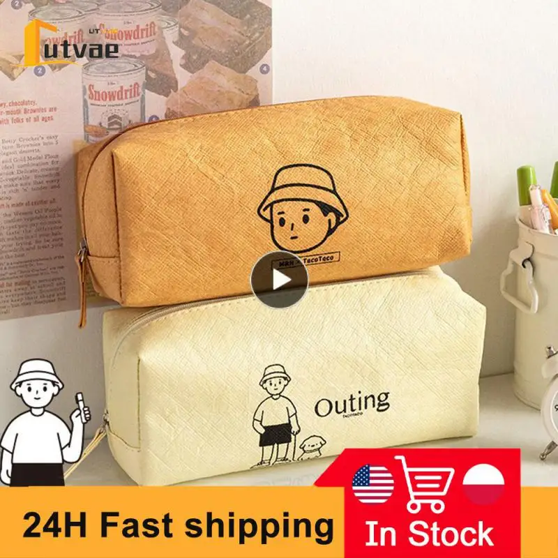 Dupont Paper And Pencil Bag High Capacity Minority Stationery Box Tacotaco Canvas Student Supplies Taco Co-br Japanese Style