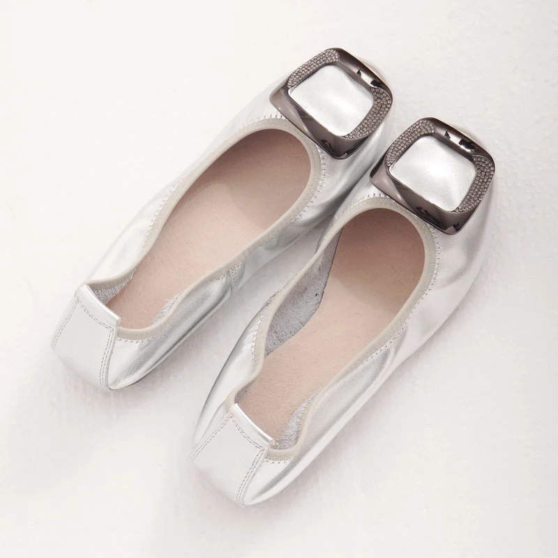 Women Flat Shoes 2024 Casual Fashion Slip-on Ballerina Woman Flats Genuine Leather Loafers Ladies Spring Autumn Female Footwear