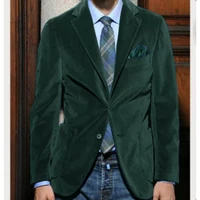 Men's Velvet Jacket Single-breasted Jackets Man Fashionable and Slim Design Elegant Comfortable Commuting Business Work Wear 2