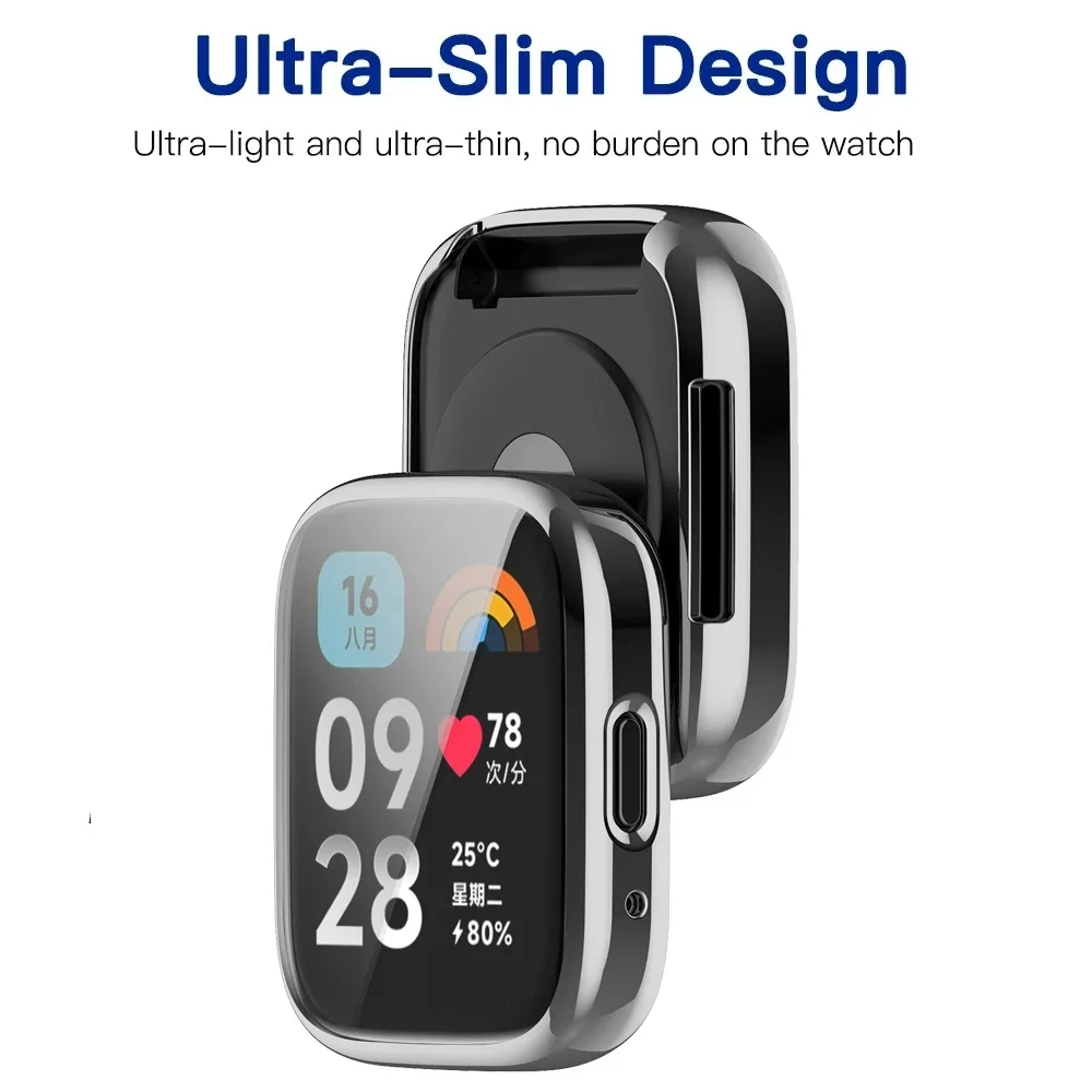 Premium TPU Full Cover Screen Protector Case for Xiaomi Redmi Watch 3 Series