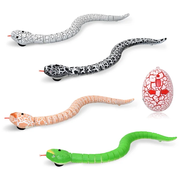 RC Animal Infrared Remote Control Snake with Egg Rattlesnake Kids Electric Toy Trick Mischief Toys Children Funny Novelty Gift 1