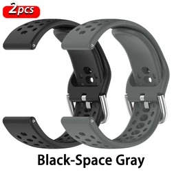Enhanced Silicone Sport Strap - Breathable and Comfortable Watchband Accessory for Amazfit Active 2 (Black - Space Gray)