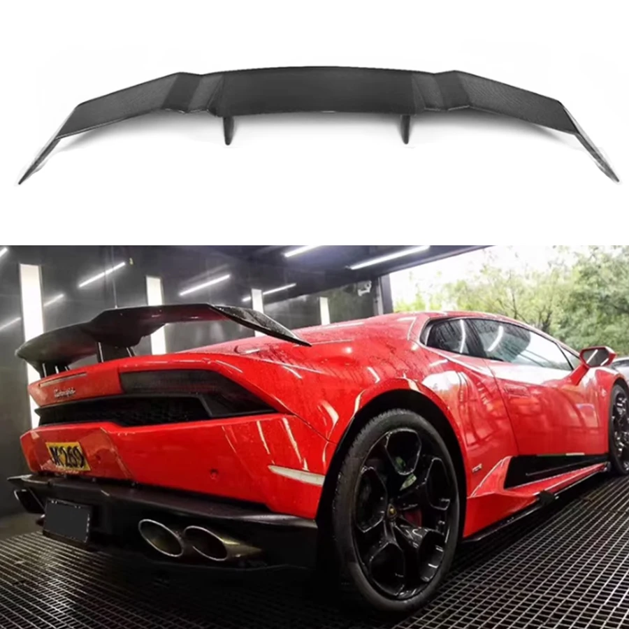 

For Lamborghini Huracán LP580 LP610 580 610 carbon fiber Tail fins Rear Spoiler Guide Wing Rear Wing diverter body kit