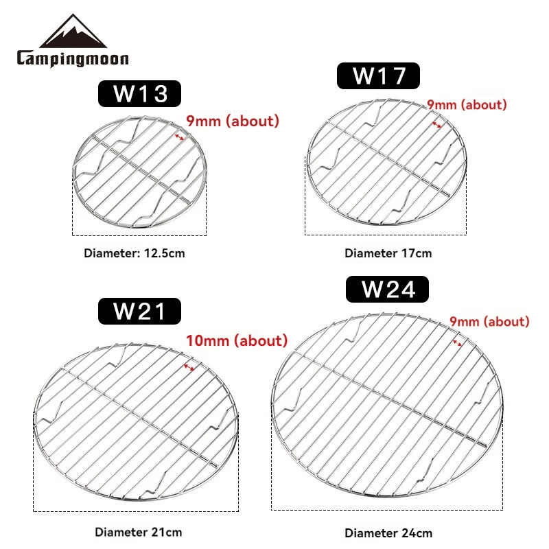 CAMPINGMOON Dutch Pot Bottom Mesh Thickened Stainless Steel Steaming Rack Baking Pot Bottom Mesh Pizza Rack Barbecue