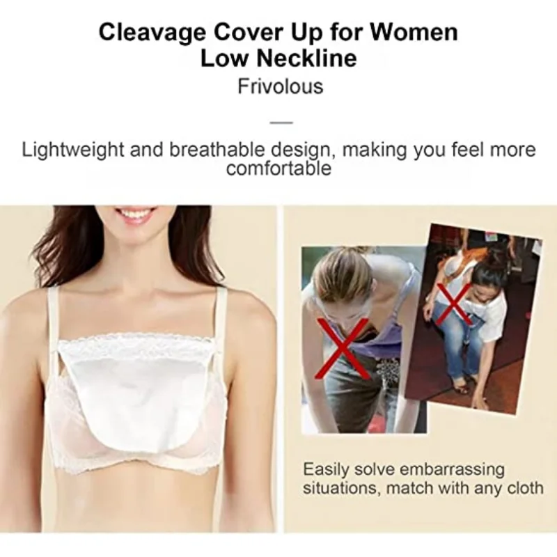 Women's Lace Mulberry Silk Cleavage Cover Up Camisole Color Breathable Invisibl Women Easy Clip-on Lace Mock Camisole Bras women lingerie bra women tank tops lace camisole tops