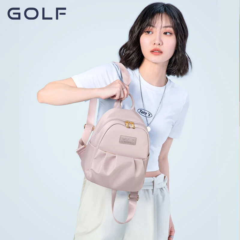 GOLF backpack female 2024 new lightweight small backpack canvas large capacity commuter student small schoolbag wate 2