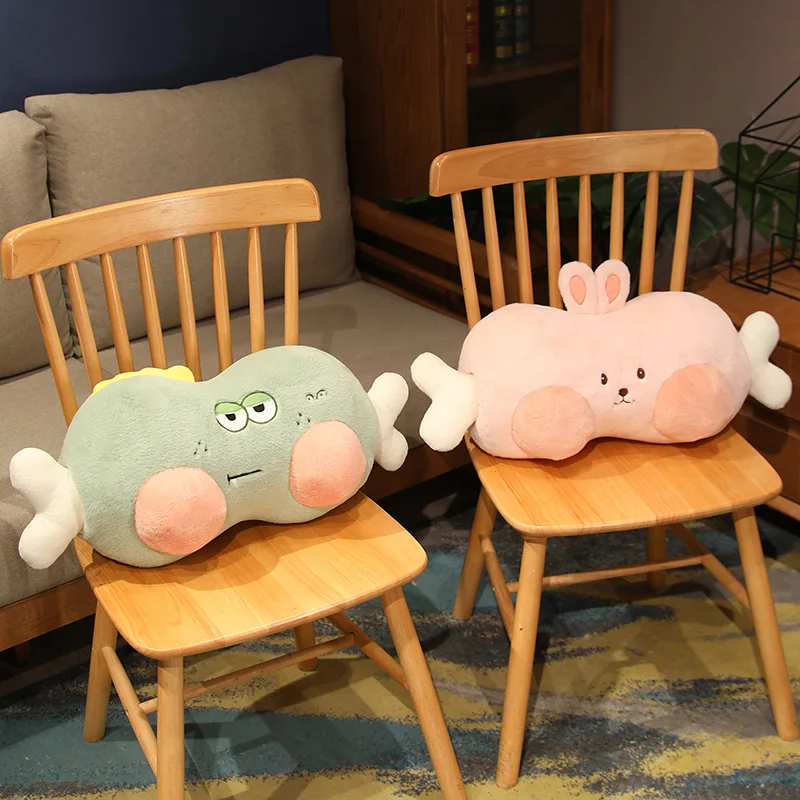 60cm Cartoon Animal Hand Warmer Rabbit Pig Croco Plush Toy Stuffed Soft Warm Toy With Bone Pillow Creative Doll Kids