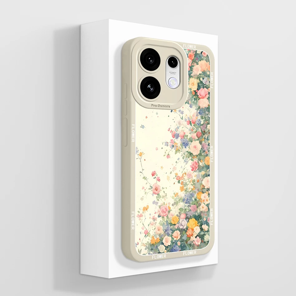 Elegant Chinese Ink Floral Soft Silicone Phone Case - Full Coverage Bumper Protection