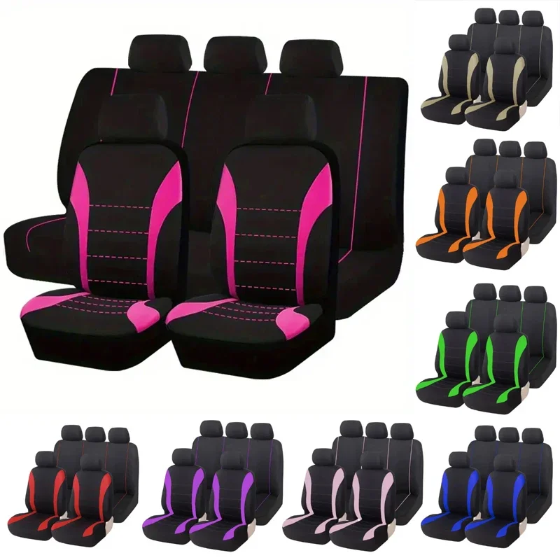 Coprisedile, nero e bianco, completo anteriore e posteriore Fiat 500 N