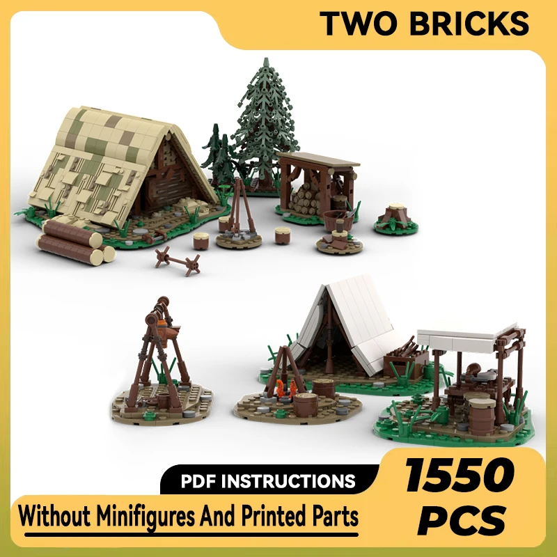 

Medieval Street View Model Moc Building Bricks Woodcutter Lodge Technology Modular Blocks Gifts Christmas Toys DIY Sets Assembly