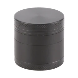 Premium 4 - Layer Metal Herb Grinder with Scraper - 40mm (Gun black)