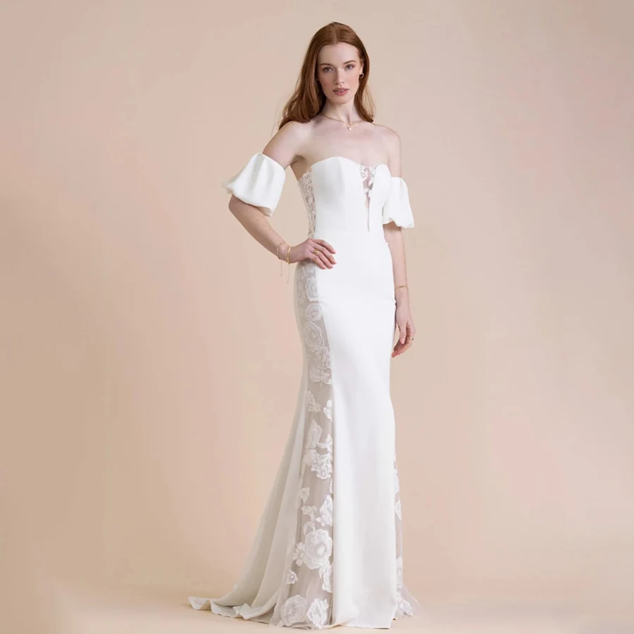 

Винтажное кружевное свадебное платье, платье невесты с открытой спиной и молнией, свадебное платье