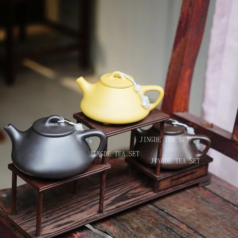 200ml Authentic Yixing Purple Clay Tea Pot Hand-painted Zhu Mud Stone Scoop Teapot Filter Beauty Tea Infuser Custom Tea Set