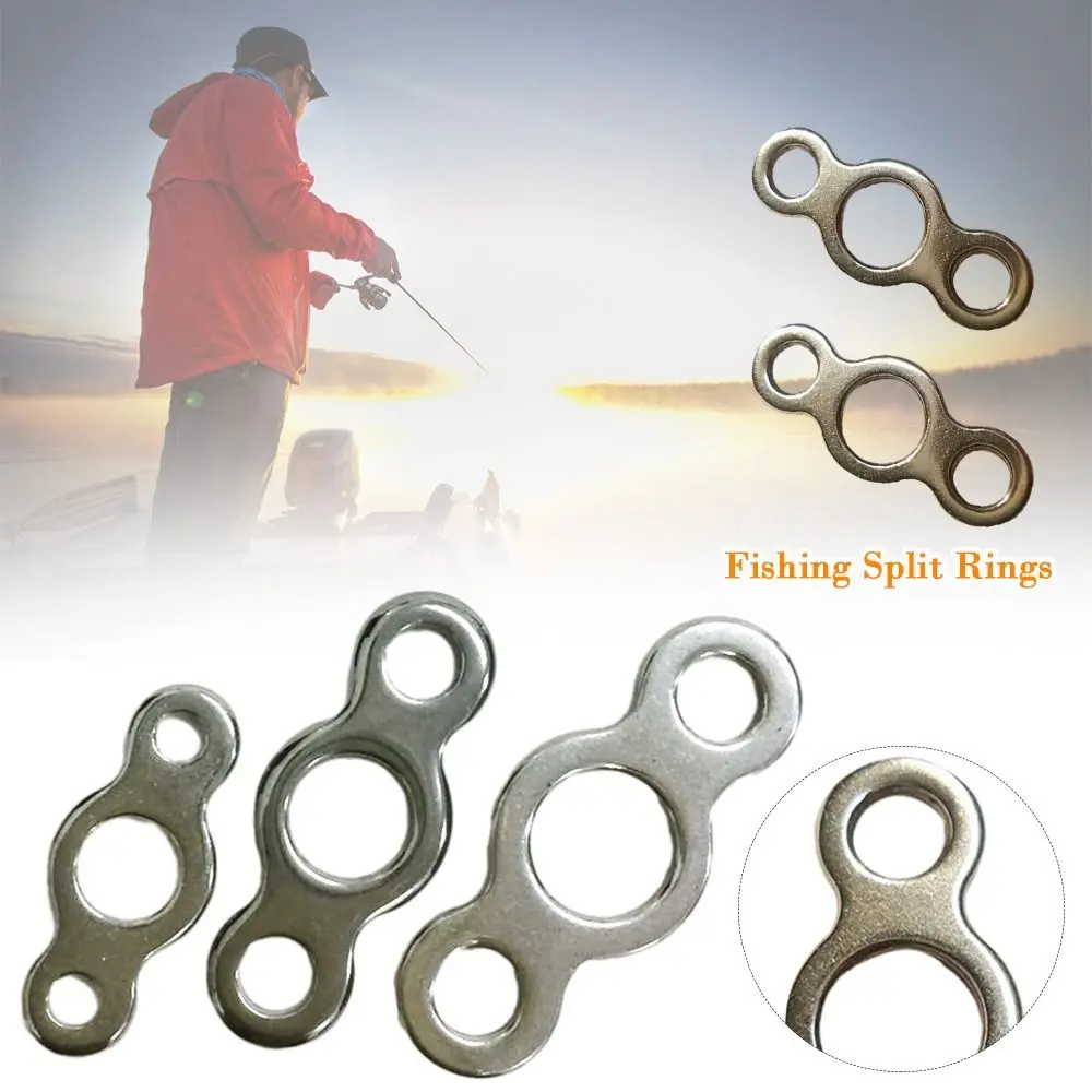 

20/30pcs Stainless Steel Snap Fishing Lure Connector Fishing accessories Ring link Swivel Snap Three Ring