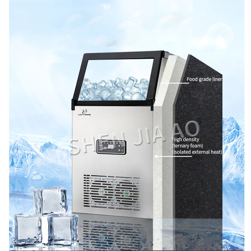 70KG/days 110-220V Ice machine commercial ICE MAKER small tea shop/bar/large capacity household/automatic ice making machine 1pc 6