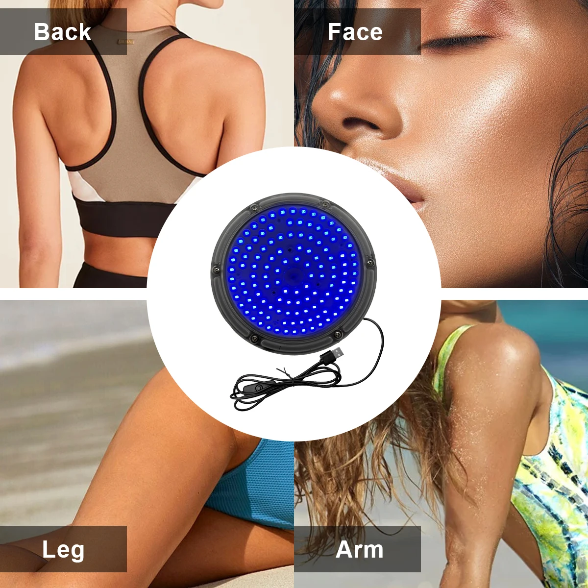 120 LEDs ultraviolet tanning lamps portable full-spectrum blue light home use facial and body tanning gift parents
