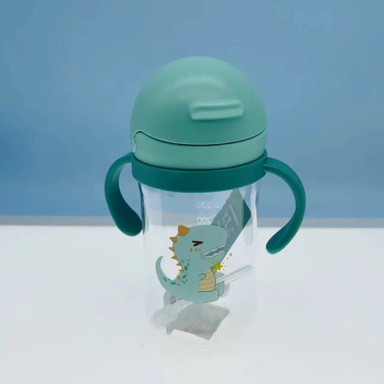 350ml Baby Bottles Drinking Cup Feeding Bottle with Straw Gravity Ball Wide-Caliber Kids Drinking Milk Water Dual-Use Bottle