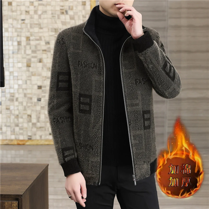 

2023 новая осенне-зимняя шерстяная куртка с воротником-стойкой для мужчин, модный короткий Хлопковый тренч, повседневное деловое пальто, мужская одежда