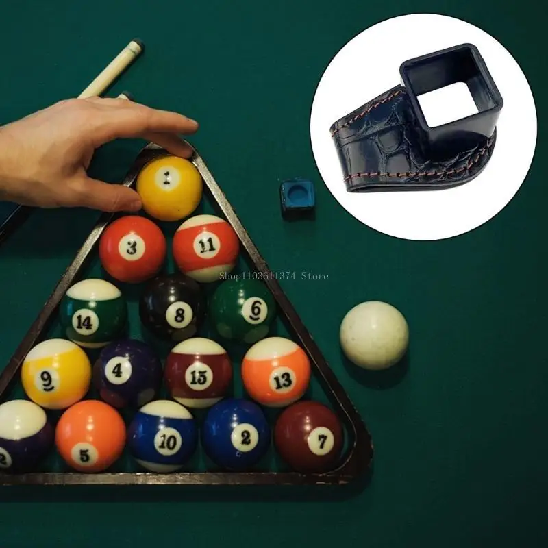 Portable Chalk Holder with Belt Clip Billiard Chalk Holder Leathers Chalk Bag for Snooker and Pool Player