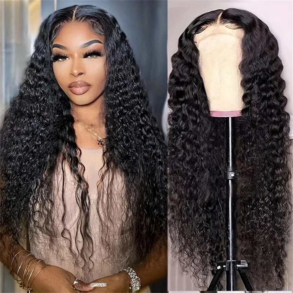 

30 40 Inch 13x6 HD Water Curly Glueless Lace Frontal Human Hair Wig Brazilian 13x4 Loose Deep Wave Wig 200 Density