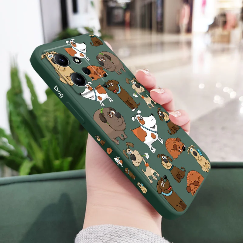 Adorable Dog Pack Liquid Silicone Phone Case Cover
