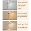 LED Desk Lamp 3 Levels Dimmable Touch Night Light USB Rechargeable Eye Protection Foldable Table Lamp For Bedroom Bedside Readin 6