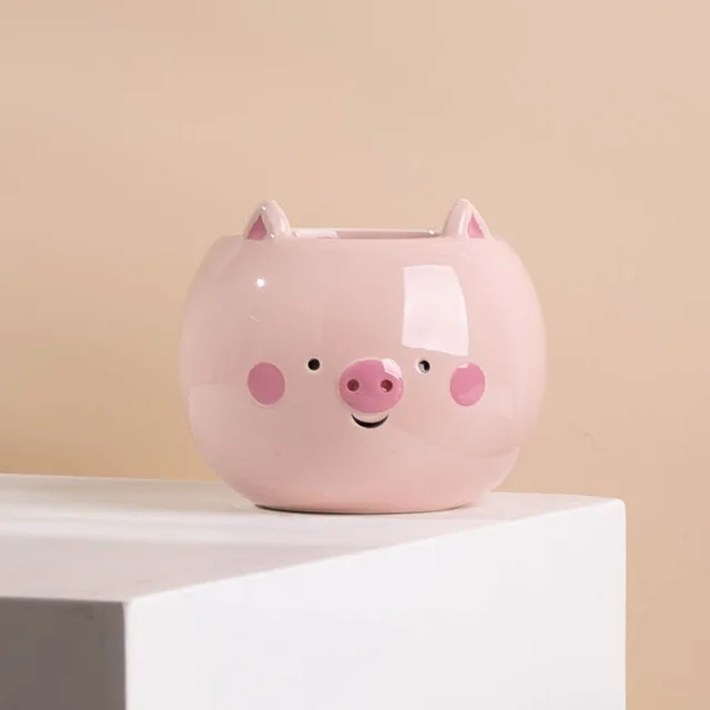 Aranyos Sertés Virág Edény Kerámia Ültetvényes Otthoni Dekoráció Asztali Díszek Bonsai Zamatos