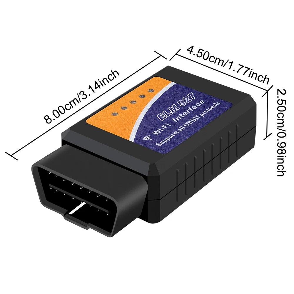 OBD2 Scanner Car Fault Code Reader Auto Diagnostic Scan Tool ELM327 WIFI V1.5 1PC OBDII Adapter For IOS Android