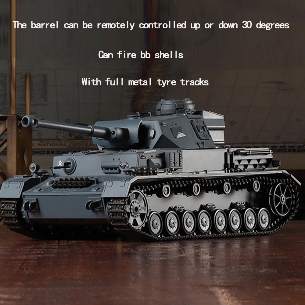 Henglong 3848 Military Germany Iii L-type Heavy Tank Simulation Bombing Infrared Warfare Large Remote Control Tank Model Boy Toy 3