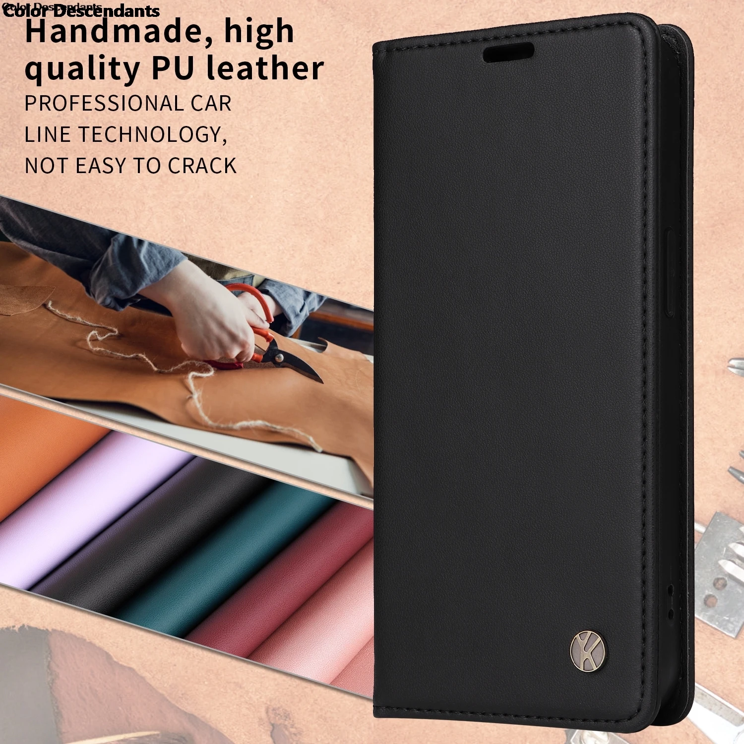Luxury Flip Cover Leather Case with Magnetic Wallet and Card Slot