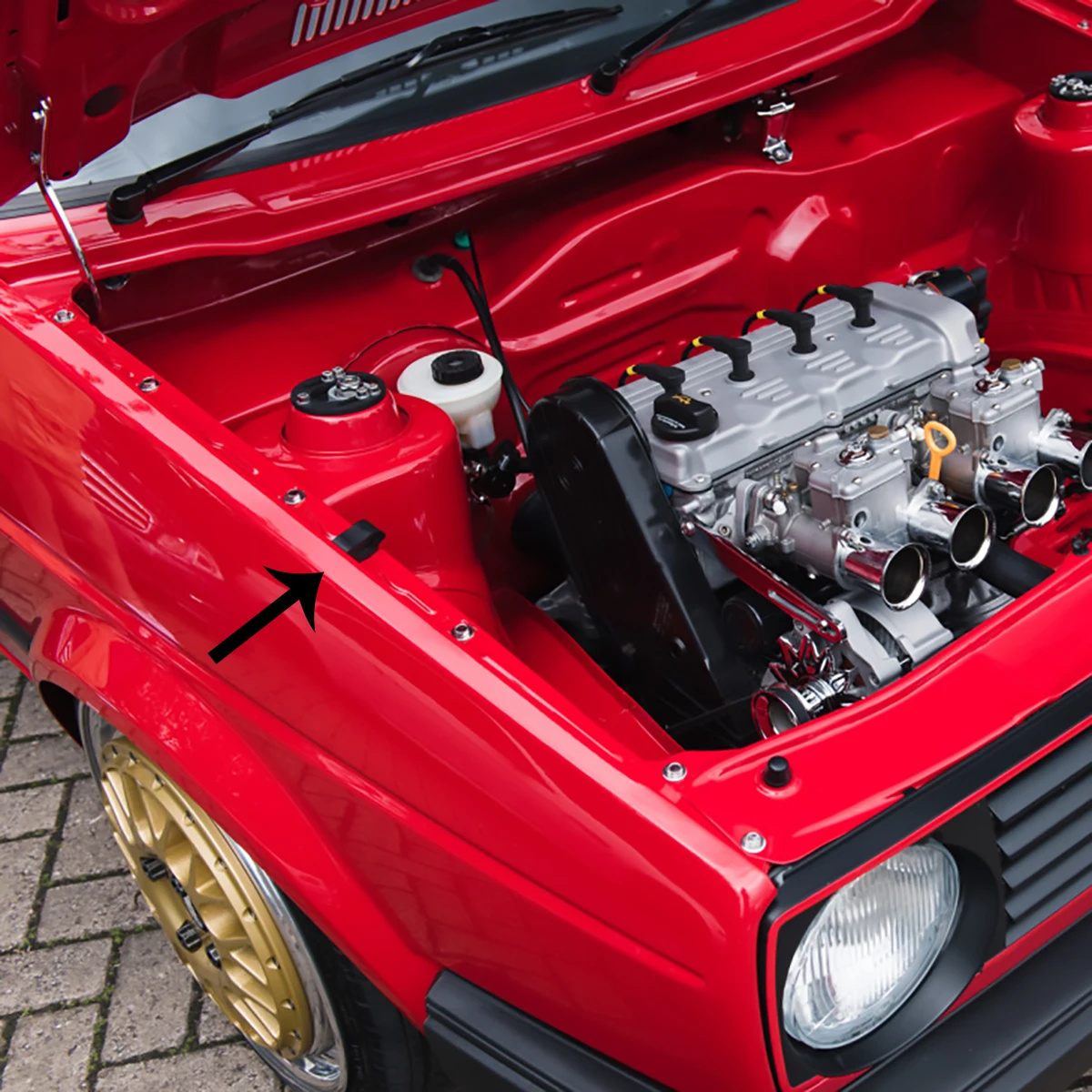 エンジンカバーボンネットウィングガイドゴム VW ゴルフ Mk2
