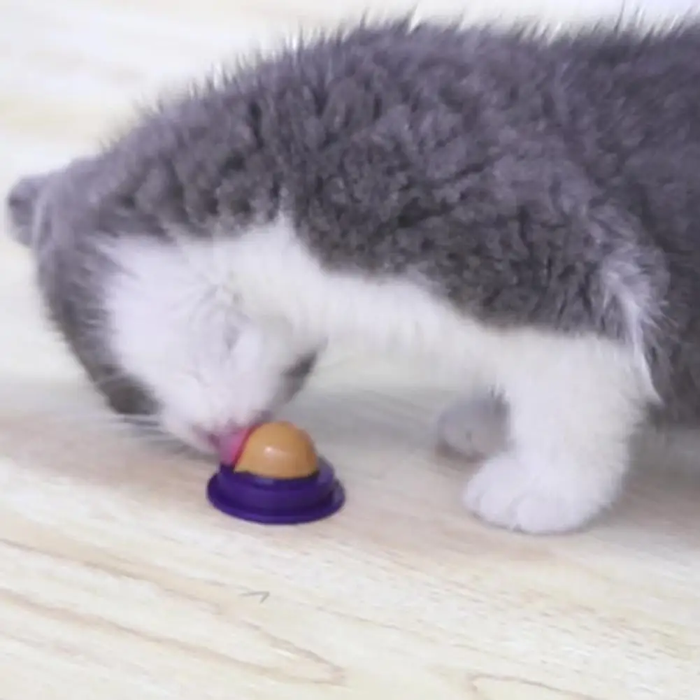 Natural Mint + Various Trace Elements + Gold Isinglass Cat  Candy Solid Licking Energy-Ball Catnip Nutrition (Random Flavor)