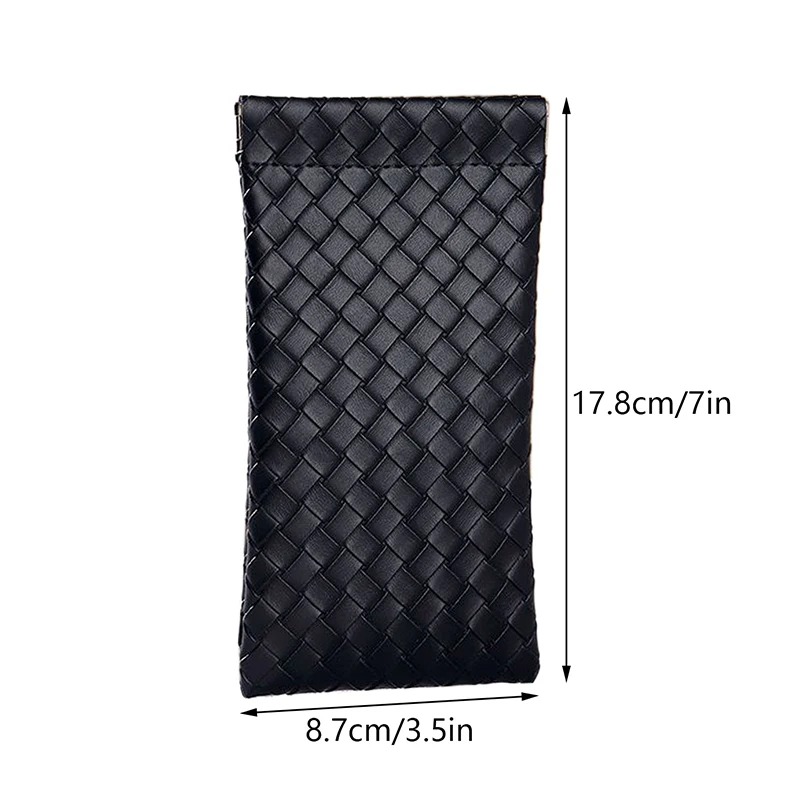 휴대용 방수 안경 파우치, PU 가죽 안경 보호 커버, 보관 가방, 우븐 안경 가방, 선글라스 박스, 1PC