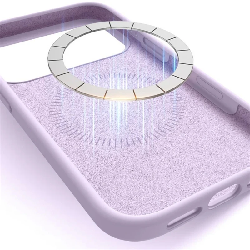 รูปสินค้า เคสซิลิโคนบางเฉียบแม่เหล็ก Magsafe สำหรับ iPhone