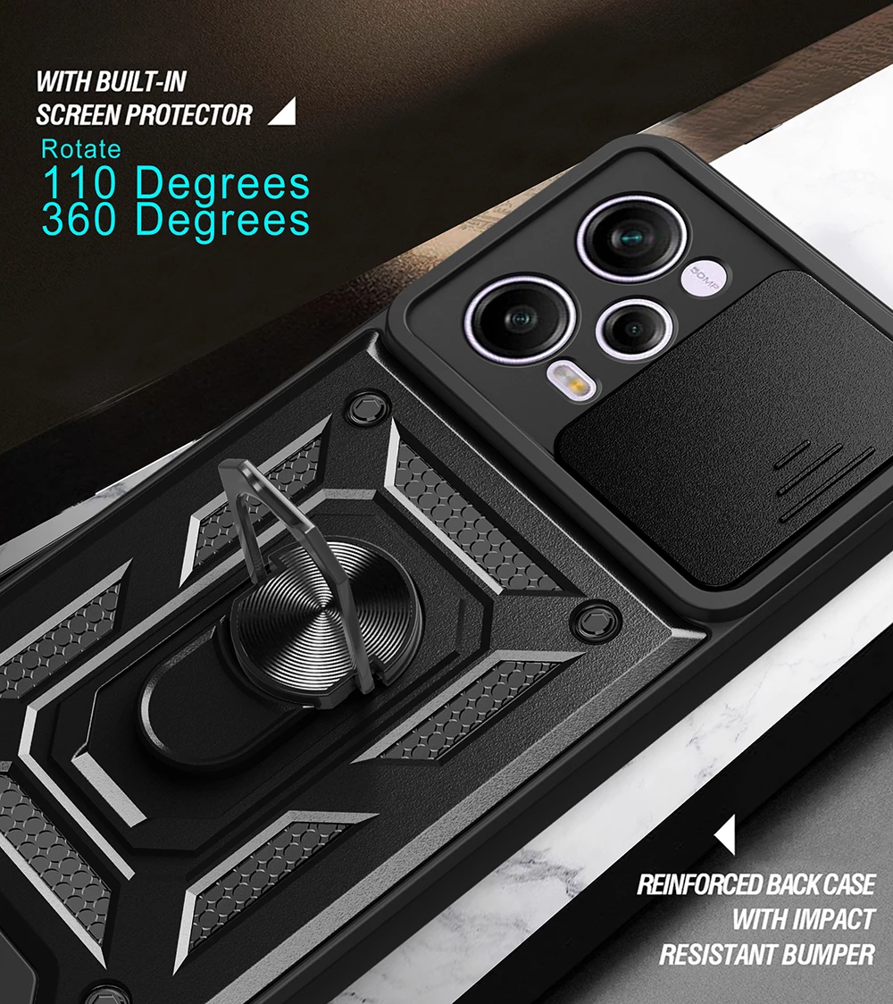 Shockproof Armor Magnetic Case For Poco F6 F5 F4 GT F3 X5 Pro X4 GT X3 NFC Coque For Poco M5S M4 M3 Pro C40 Holder Phone Cover Sb5ca39380af649f0921549234ee7b702E